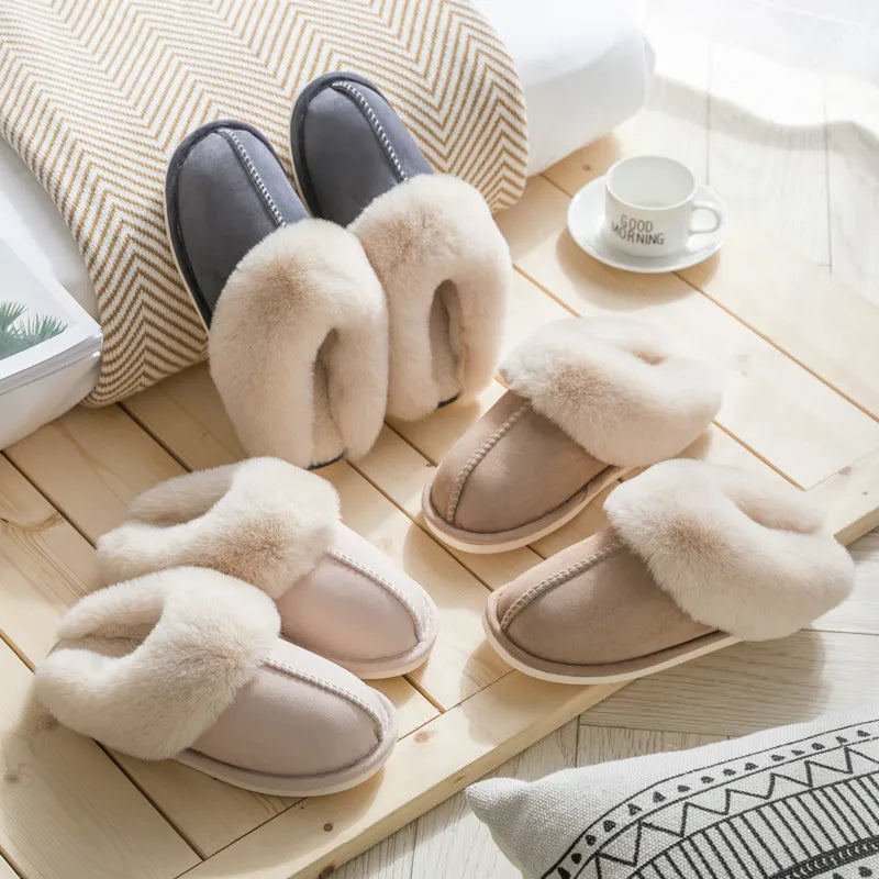 Fur Slippers Women for Home Warm Winter The Oran Store