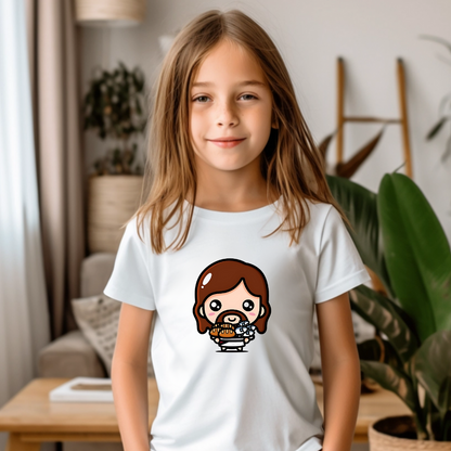 T-Shirt Mini Jesus - Pão e Peixe