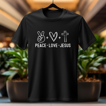 T-Shirt  Peace - Love - Jesus
