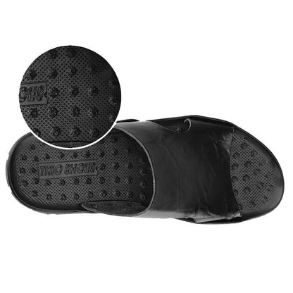 Man Leather Slippers Black - The Oran Store