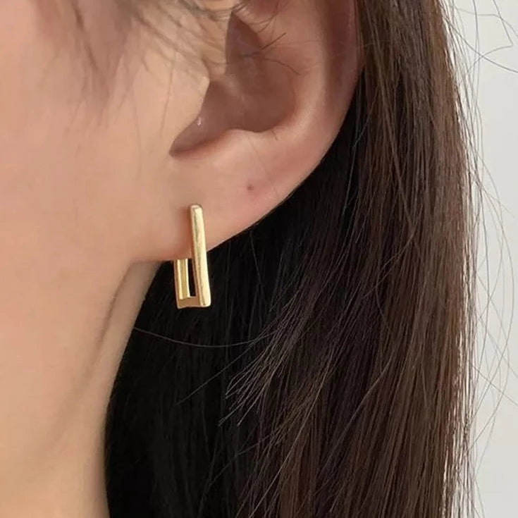 Rectangular Hoop Earrings