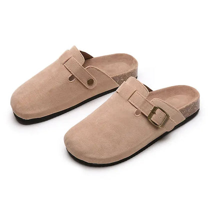 Closed Toe Slippers Suede