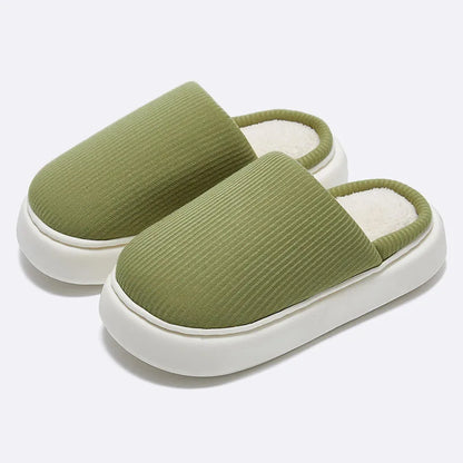 Winter Warm Thick Sole Cotton Slippers