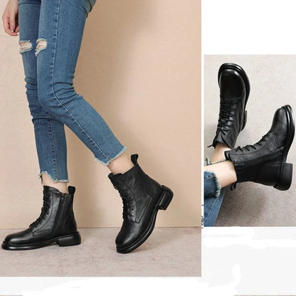 Ankle Boots Genuine Leather - Bia