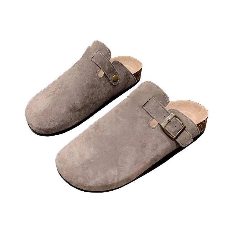 Closed Toe Slippers Suede