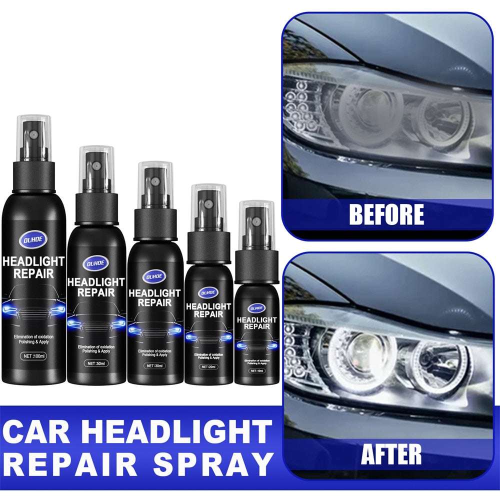 Car Headlight Polishing Repair  - Fluid Cleaner Oxidation Remover