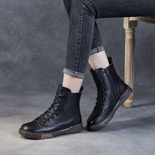 TheCity Vintage Ankle Boots - Genuine Leather Handmade