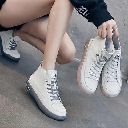 Genuine Leather Sneakers - Thalia