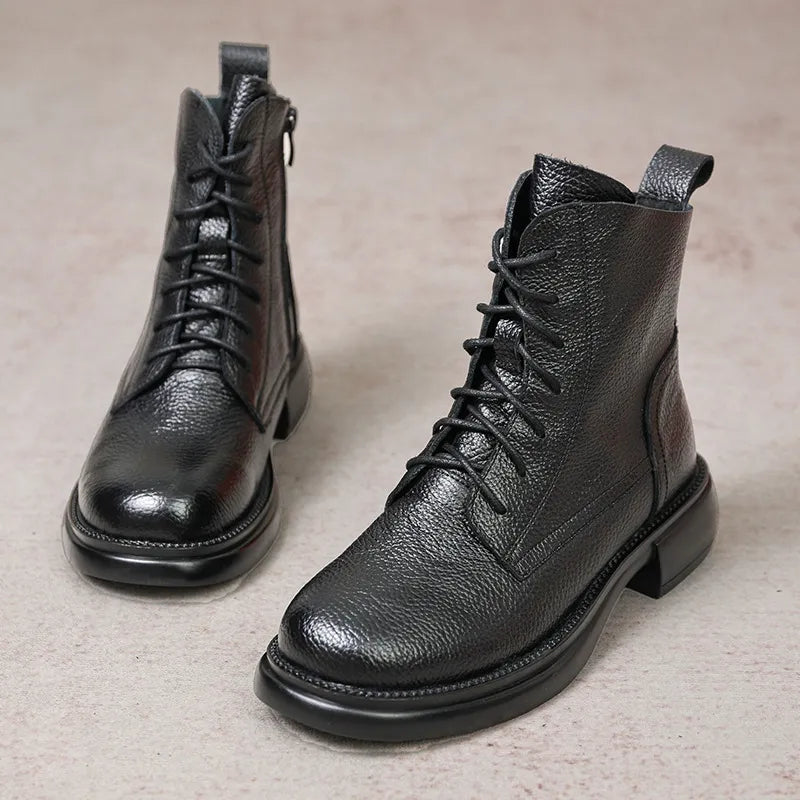 Ankle Boots Genuine Leather - Bia