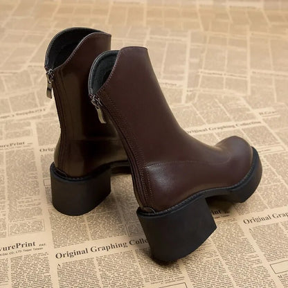 Chunky Heel Short Boots "Classique" 2024