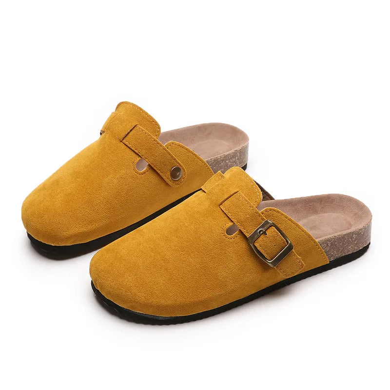 Closed Toe Slippers Suede