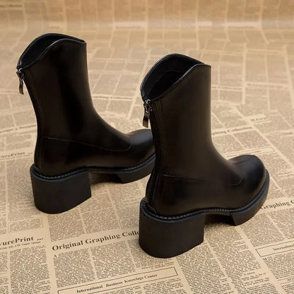 Chunky Heel Short Boots "Classique" 2024