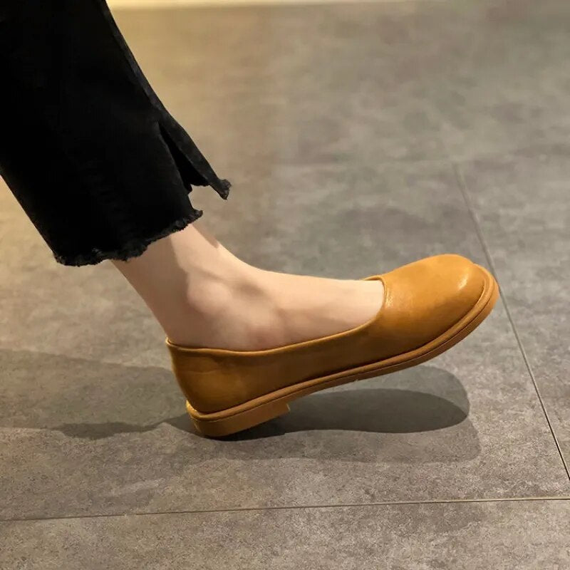 Round Toe Slip-On Shoes - The Oran Store