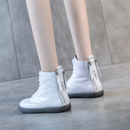 Ankle Boots with Double Zipper