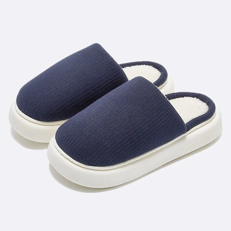 Winter Warm Thick Sole Cotton Slippers