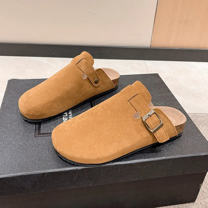 Closed Toe Slippers Suede