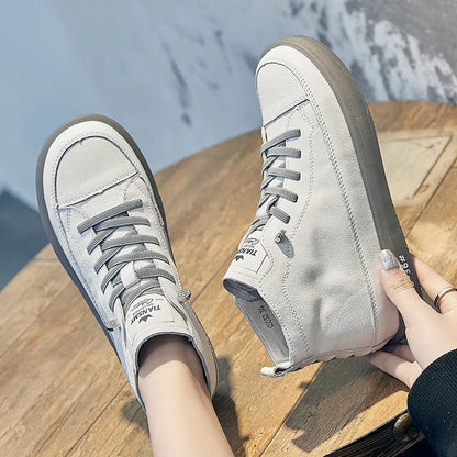 Genuine Leather Sneakers - Thalia