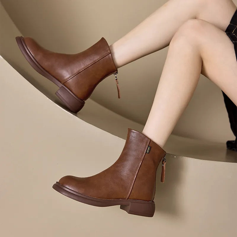 Ankle Boots Genuine Leather