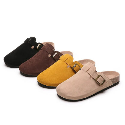 Closed Toe Slippers Suede