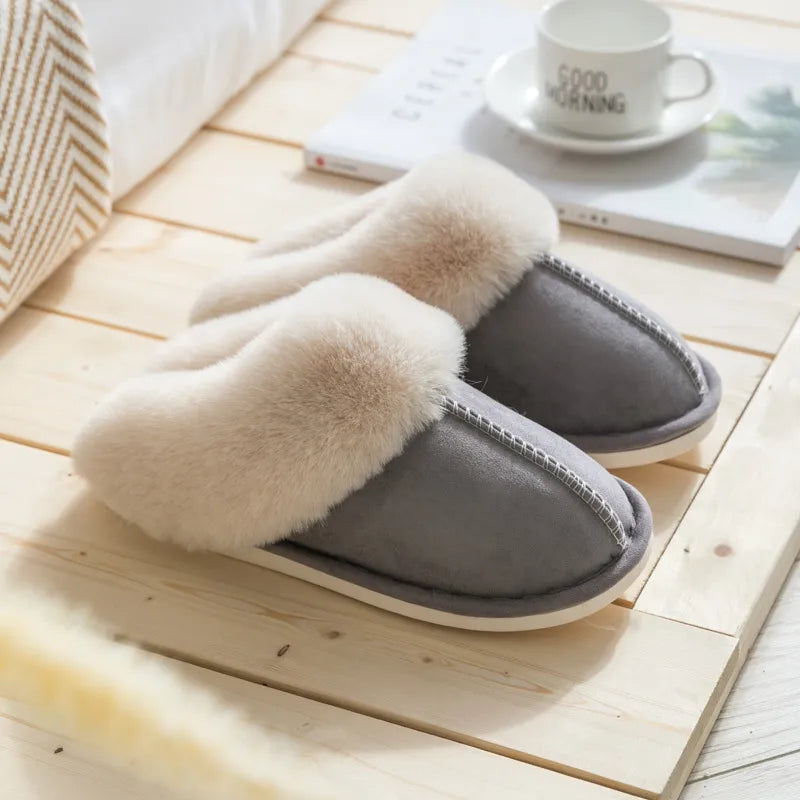 Warm discount fur slippers