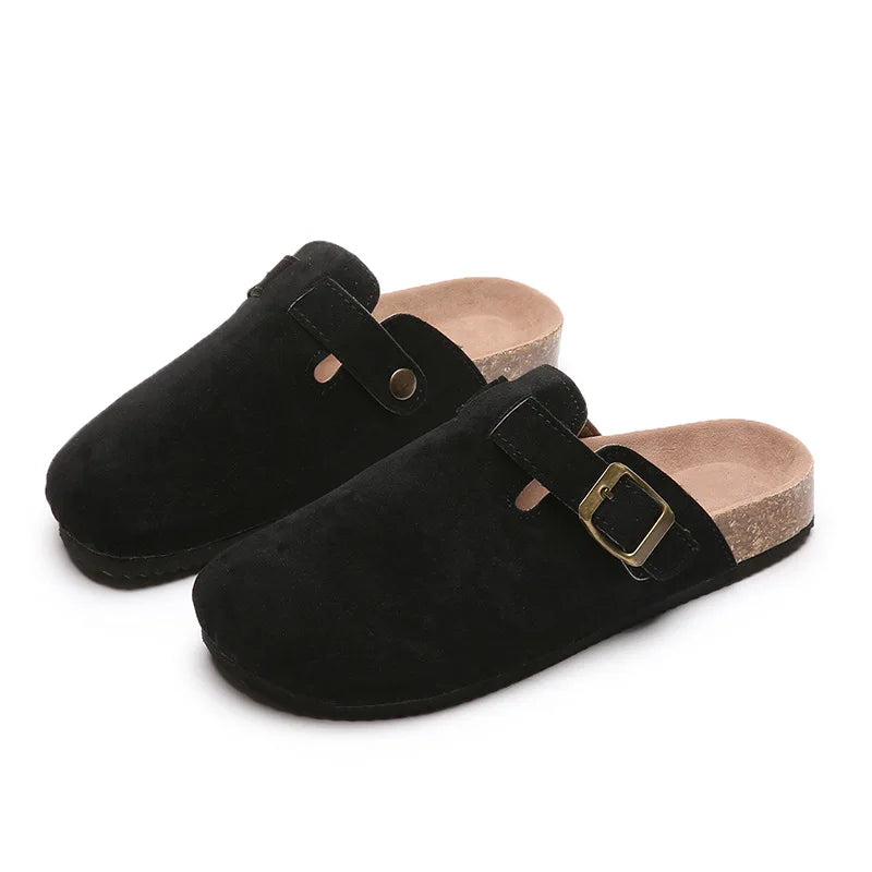 Closed Toe Slippers Suede