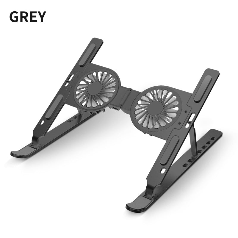 CyberCoolFold - Laptop Stand With Cooling Fan and Color Light Effects