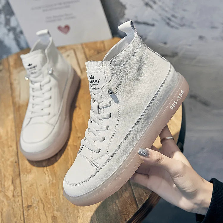 Genuine Leather Sneakers - Thalia