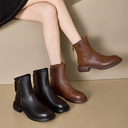 Ankle Boots Genuine Leather