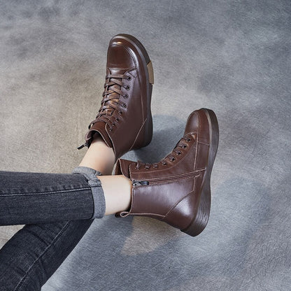 TheCity Vintage Ankle Boots - Genuine Leather Handmade