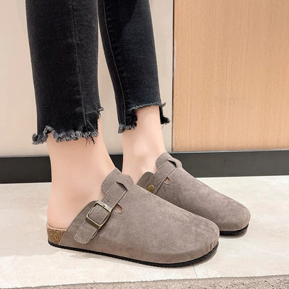 Closed Toe Slippers Suede