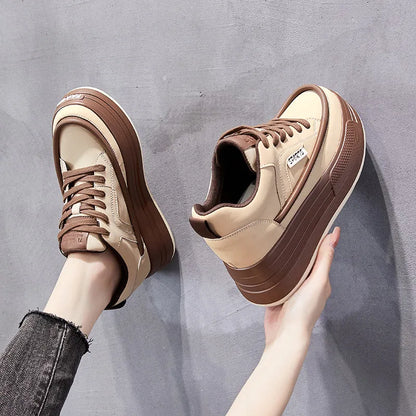 Leather Platform Sneakers