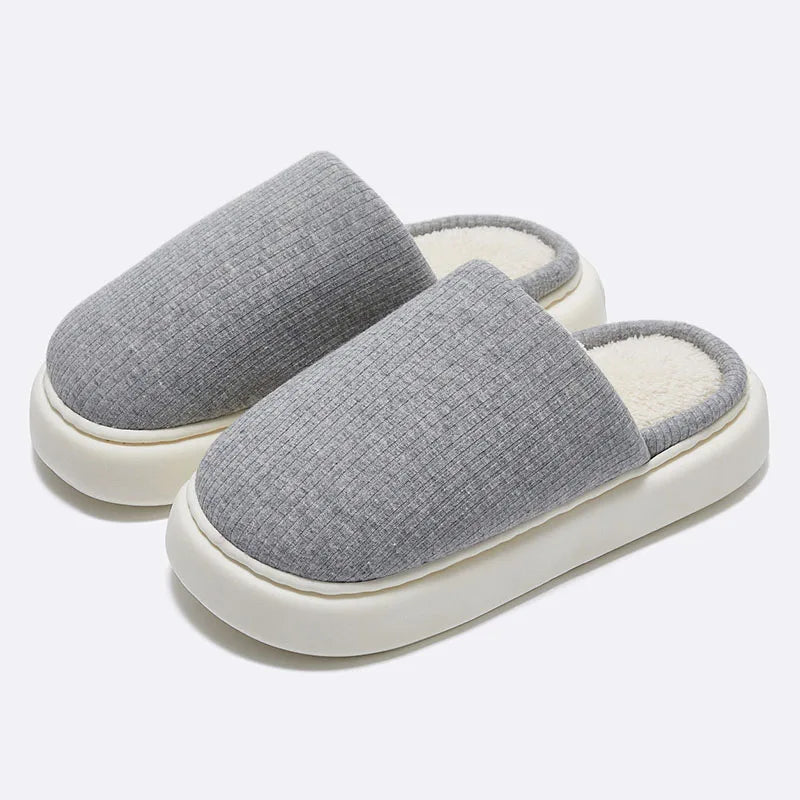 Winter Warm Thick Sole Cotton Slippers