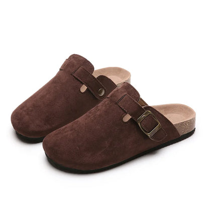 Closed Toe Slippers Suede