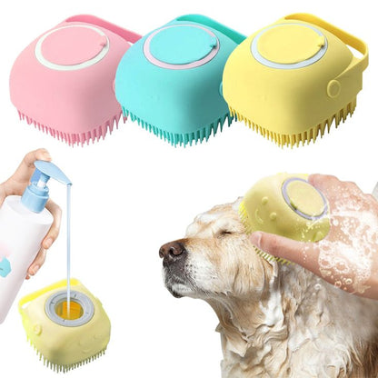 BubbleBath Buddy for Pets - Silicone soft brush for cat and dog