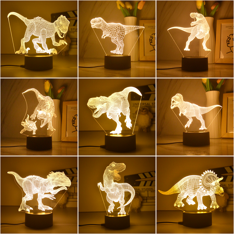 DinoGlow - 3D LED Dinosaur Lamp